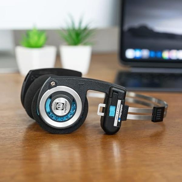 Koss Porta Pro Wireless 2.0 Bluetooth On-Ear Headphones, 20+ Hour Battery, USB-C Charging, Microphone, Analog Audio Pass Through, Retro Style, Black