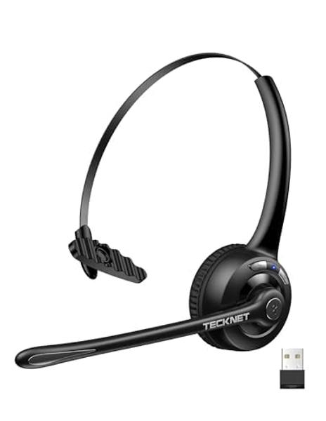 Blue Tiger Elite Ultra 2.0 Wireless Bluetooth Headset – One-Ear Piece Trucker Professional Headset - Bluetooth 5.2 Headset with Microphone – 60 Hours Talk Time, 1200 Hours Standby