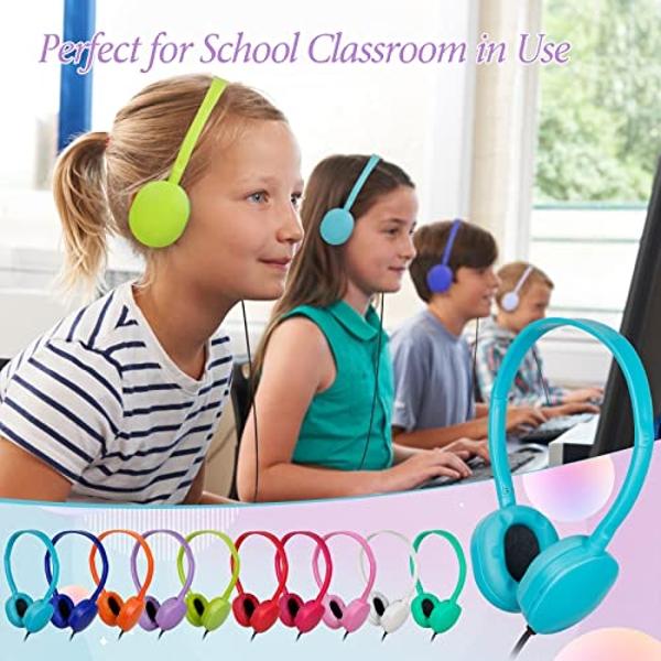 Puro Sound Labs PuroBasic Volume Limiting Wired Headphones for Kids, Foldable & Adjustable Headband w/Microphone, Compatible with Smartphones, Tablets and PC’s –Red