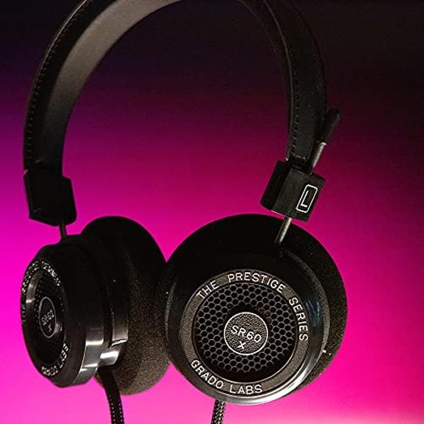 GRADO SR60x Prestige Series Wired Open-Back Headphones – Dynamic Over-Ear Headphones with 44mm Drivers, Lightweight Build, Hand-Assembled in Brooklyn – Audiophile Sound for Home & 