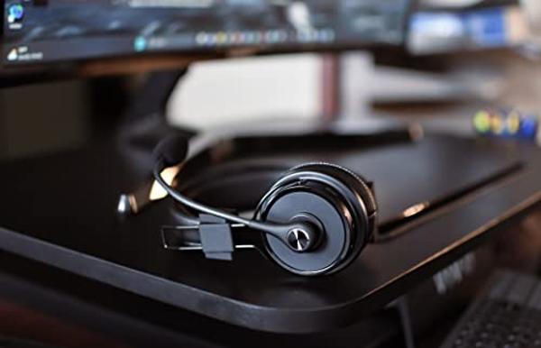 Blue Tiger Elite Ultra 2.0 Wireless Bluetooth Headset – One-Ear Piece Trucker Professional Headset - Bluetooth 5.2 Headset with Microphone – 60 Hours Talk Time, 1200 Hours Standby