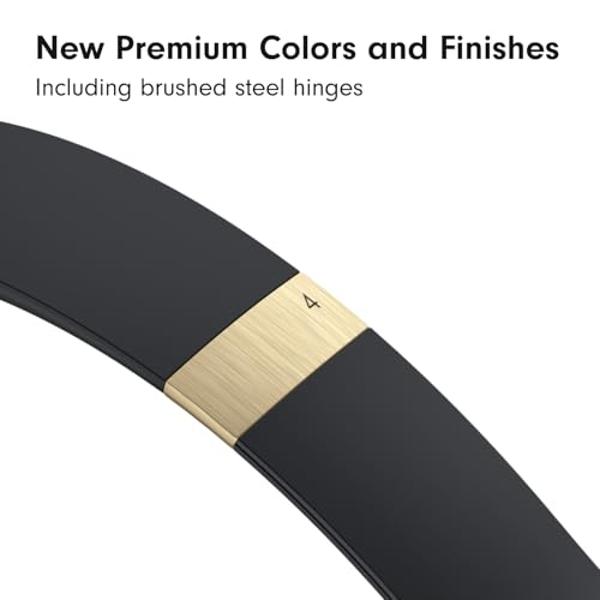 Beats Solo 4 - Wireless Bluetooth On-Ear Headphones, Apple & Android Compatible, Up to 50 Hours of Battery Life - Black & Gold (Renewed)