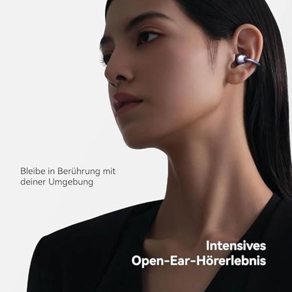 Huawei FreeClip Wireless Earbuds - Open Bluetooth Headphones, Durable Battery and AI Clear Sound - Lightweight in-Ear Headphones, IP54 Dustproof and Waterproof (Rose Gold)
