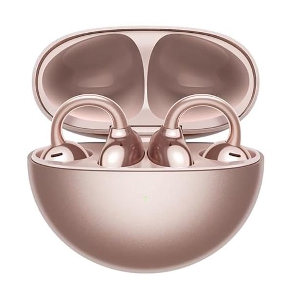 Huawei FreeClip Wireless Earbuds - Open Bluetooth Headphones, Durable Battery and AI Clear Sound - Lightweight in-Ear Headphones, IP54 Dustproof and Waterproof (Rose Gold)