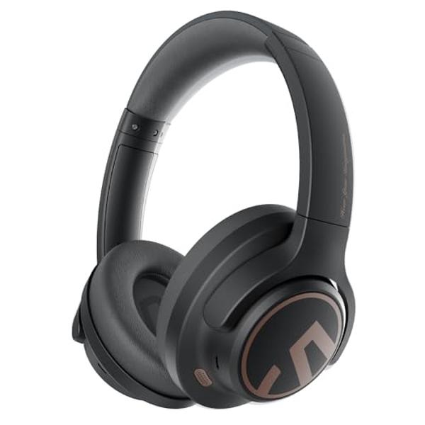 SoundPEATS Space Hybrid Active Noise Cancelling Headphones, Wireless Over Ear Bluetooth Headset, 123H Playtime, Hi Res Audio Wired, APP Custom EQ, Deep Bass, Comfort Ear Cups, for 