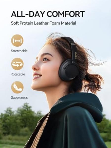 1MORE SonoFlow-Pro Noise Cancelling Headphones - HQ51 Over Ear Bluetooth Headphones with LDAC for Hi-Res Wireless Audio,100H Playtime,Bluetooth 5.4,QuietMax ANC, Comfortable Fit,Cl