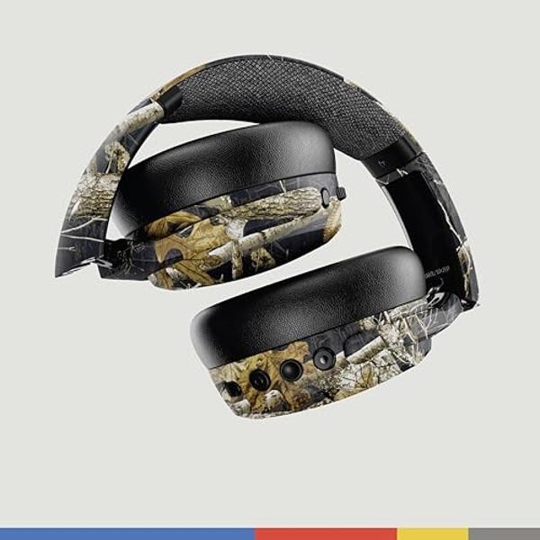 Skullcandy Crusher ANC 2 Wireless Over-Ear Bluetooth Headphones with Multi-Sensory Bass, Active Noise Cancelling, Up to 60 Hours Battery, Microphone for iPhone Android - Realtree E
