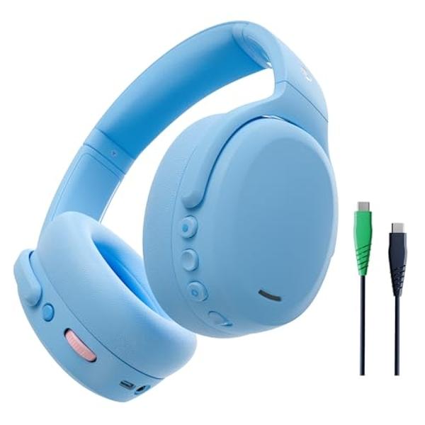 Skullcandy Crusher ANC 2 Wireless Over-Ear Bluetooth Headphones with Multi-Sensory Bass and Charging Cable, Active Noise Cancelling, Up to 60 Hours Battery, Microphone for iPhone A