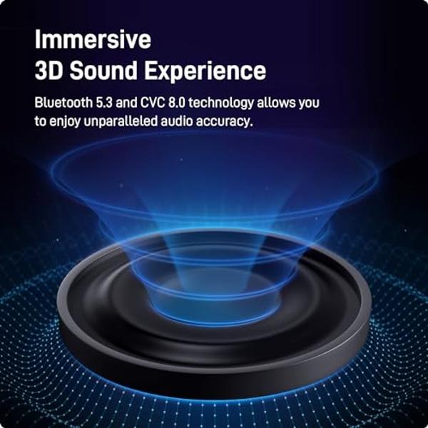 HROEENOI JZ02 Noise Cancelling Headphones,Upgraded Bluetooth 5.3, Wireless Over Ear Headphones, Lightweight and Portable, 60H Playtime, Memory Foam Protein Leather Earmuffs, for Wo