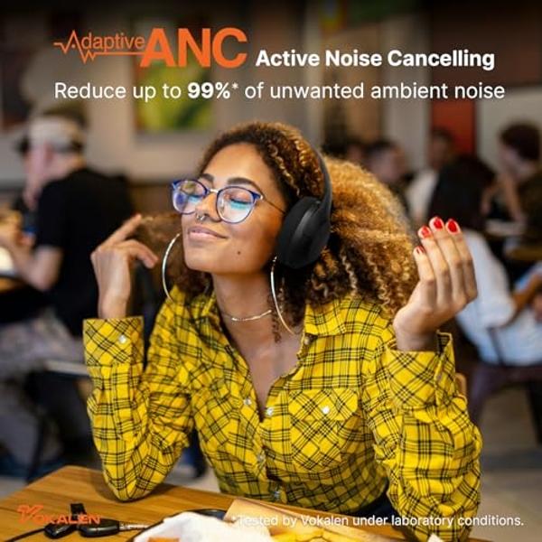 1MORE SonoFlow-Pro Noise Cancelling Headphones - HQ51 Over Ear Bluetooth Headphones with LDAC for Hi-Res Wireless Audio,100H Playtime,Bluetooth 5.4,QuietMax ANC, Comfortable Fit,Cl