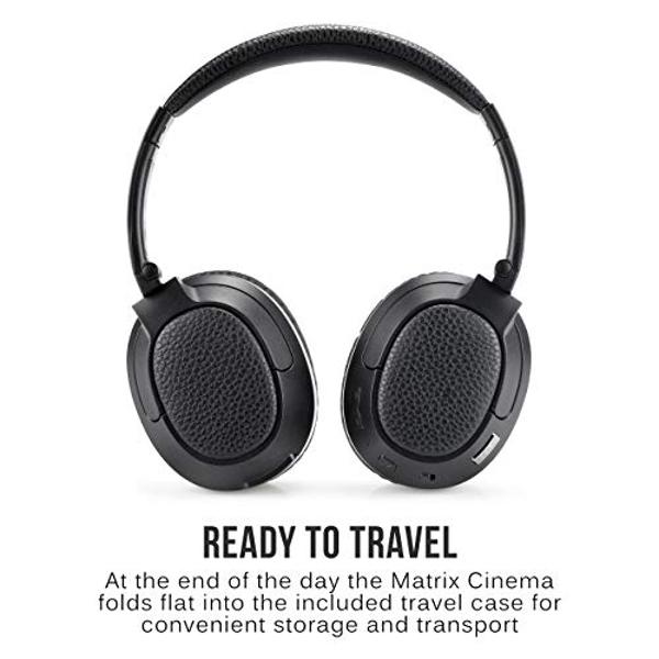 MEE audio Matrix Cinema Bluetooth Wireless Over-Ear High Resolution Stereo Headphones with aptX Low Latency for Improved Lip Sync & CinemaEAR Audio Enhancement for Clearer Sound in