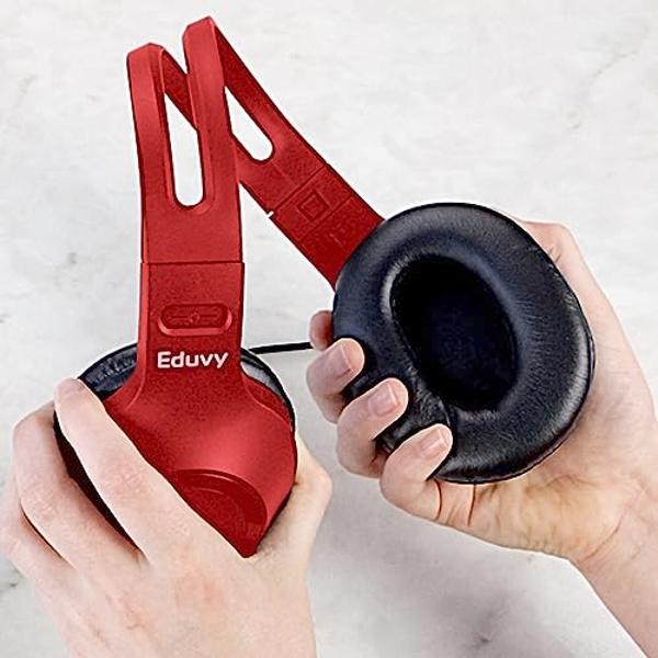 Eduvy Bulk Headphones for Classroom with Microphone, Heavy-Duty School Pack Wired Headphones for Students. Teacher Must Haves Supplies from Elementary to College (12 Pack Mixed Col
