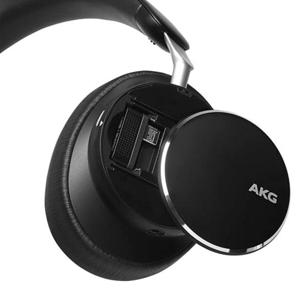 AKG N9 Hybrid - Wireless Over-Ear Noise Cancelling Headphones, 2.4GHz USB-C dongle and BT, Hi-Res Quality AKG Sound, True Adaptive Noise Cancelling, Zoom Certified Superior Call Qu