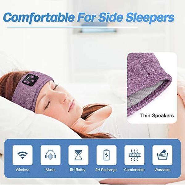 Lavince Sleep Headphones Bluetooth Sports Headband, Wireless Sports Headband Headphones with Ultra-Thin HD Stereo Speakers Perfect for Workout,Jogging,Yoga,Insomnia,Side Sleepers,A
