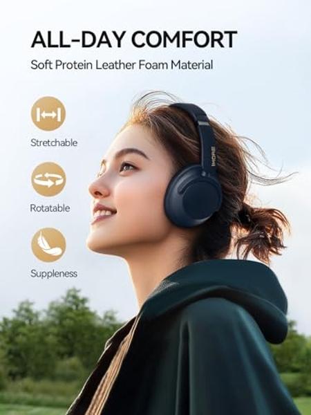 1MORE SonoFlow-Pro Noise Cancelling Headphones - HQ51 Over Ear Bluetooth Headphones with LDAC for Hi-Res Wireless Audio,100H Playtime,Bluetooth 5.4,QuietMax ANC, Comfortable Fit,Cl