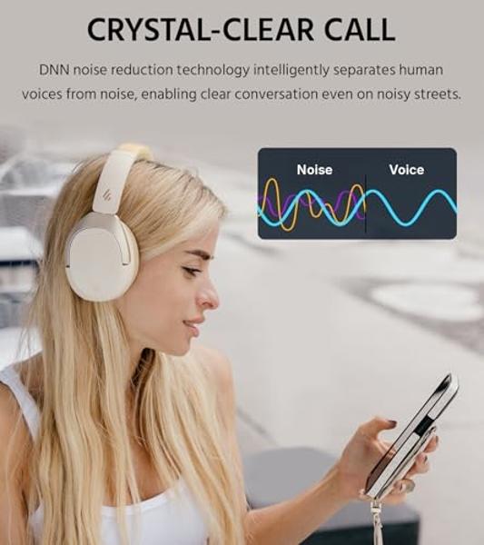 Edifier W830NB Wireless Over Ear Headphones with -45dB Active Noise Cancelling, 94H Playtime, LDAC Hi-Res Sound, Spatial Audio, Fast Charging, Multipoint Connection, Bluetooth V5.4
