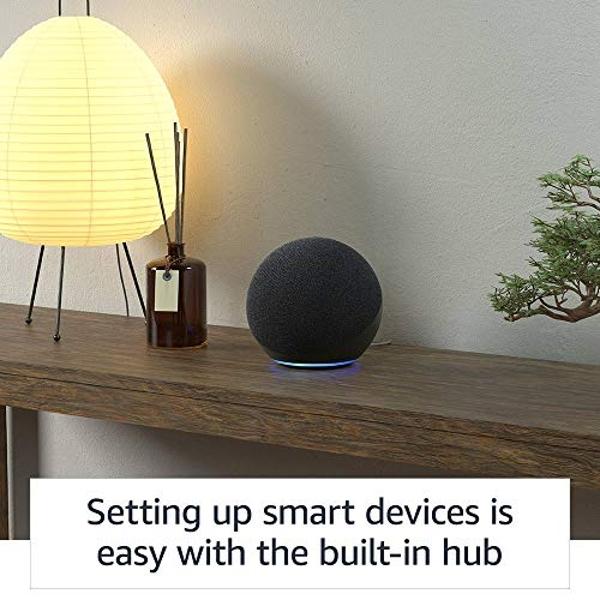 Amazon Echo (newest model), Alexa speaker with premium sound, Ideal for large bedrooms, living rooms and kitchens, Glacier White