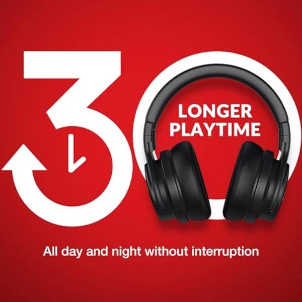 PHILIPS H6509 Wireless Headphones,Over-Ear Bluetooth Headphones with Noise Canceling Pro,Dynamic Bass,70H Battery Life,Fast Charging,Soft Ear Cups,Bluetooth 5.3, Multipoint Connect