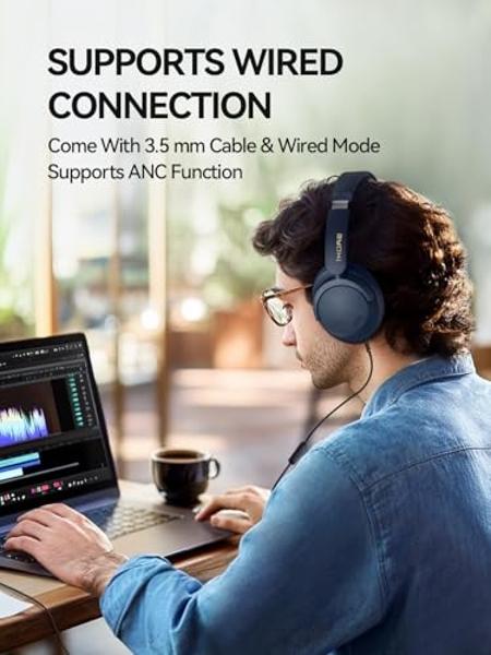 1MORE SonoFlow-Pro Noise Cancelling Headphones - HQ51 Over Ear Bluetooth Headphones with LDAC for Hi-Res Wireless Audio,100H Playtime,Bluetooth 5.4,QuietMax ANC, Comfortable Fit,Cl