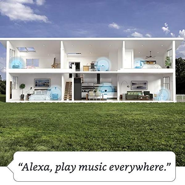 Amazon Echo (newest model), Alexa speaker with premium sound, Ideal for large bedrooms, living rooms and kitchens, Glacier White