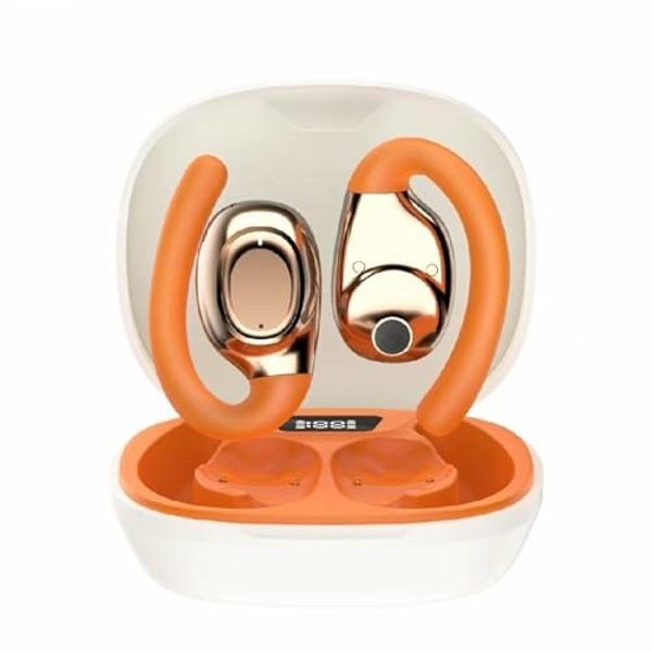 wireless Ear buds with silicon Ear loops,30hrs playtime,bluetooth 5.3 OWS over ear sport bone conduction headphones with hooks,3D HiFi Stereo,siri support,specifical Tuning for US 