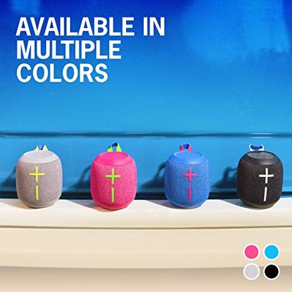 Ultimate Ears WONDERBOOM 3 Waterproof/Dustproof Mini Speaker - Joyous Brights Grey (Renewed)