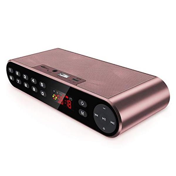 Antimi Bluetooth Speaker,FM Radio Player,MP3 Player Stereo Portable Wireless Speaker Drivers with HD Sound, Built-in Microphone, High Definition Audio and Enhanced Bass(Black) (Pin