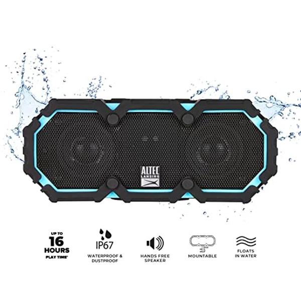 Altec Lansing LifeJacket 2 - Waterproof Bluetooth Speaker, Floating Portable Speaker for Travel & Outdoor Use, Deep Bass & Loud Sound, 30 Hour Playtime, 2.80 x 7.50 x 3.11 Inches