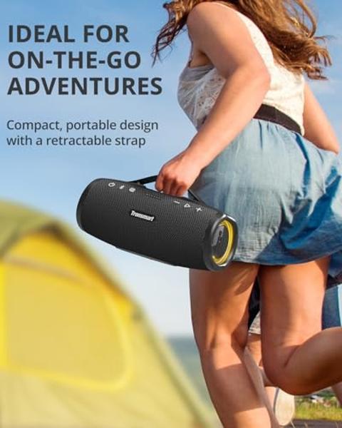 Monster Bluetooth Speaker, IPX8 Shower Speaker Waterproof, Bluetooth 5.4 with Loud HD Sound and Robust Bass, Extra Long Playtime Punchy, for Home, Beaches Portable Wireless Outdoor