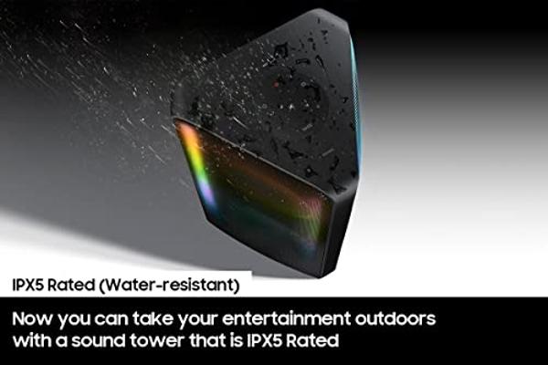 SAMSUNG MX-ST50B Sound Tower High Power Audio, 240W Floor Standing Speaker, Bi-Directional Sound, Built-In Battery, IPX5 Water Resistant, Party Light+, Bluetooth Multi-Connection, 