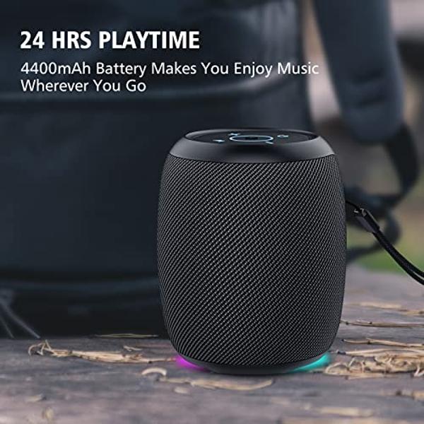 ZEALOT Bluetooth Speaker, Portable Speaker Bluetooth Wireless, 20W Stereo Sound, IPX6 Waterproof with Led Lights, for Shower Party Outdoor HomeTravel Hiking