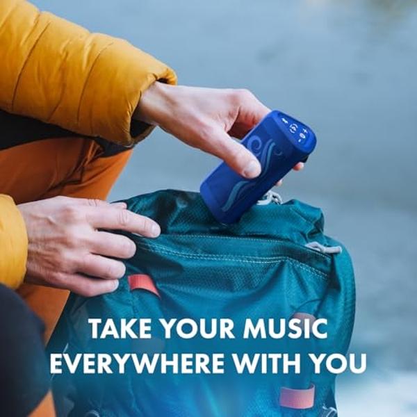 OontZ Ultra Portable Bluetooth Speaker 5.0 - IPX7 Waterproof, 14W Enhanced Sound, 20-Hr Battery, 100ft Range, Deep Bass and Clear Audio, Durable Shower Speaker for Pool or Beach (S