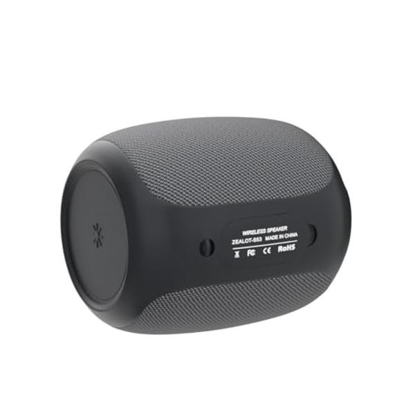 ZEALOT Bluetooth Speaker, Portable Speaker Bluetooth Wireless, 20W Stereo Sound, IPX6 Waterproof with Led Lights, for Shower Party Outdoor HomeTravel Hiking