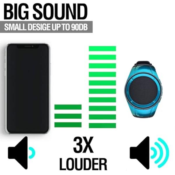 Frewico Wearable Portable Waterproof Bluetooth Speaker Watch X10 Clip Speaker MP3 Player Handsfree Clear Call Speakerphone,TWS,SD Card Slot,Selfie for Working, Running, Cycling(Red