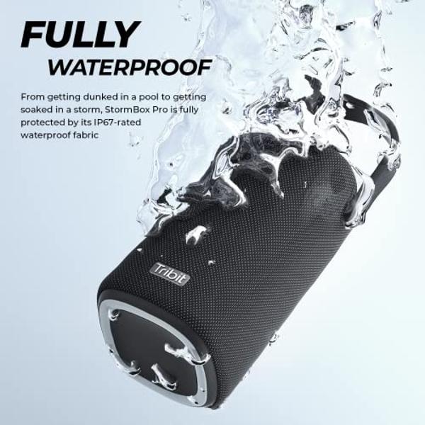 Tribit StormBox Pro Portable Bluetooth Speaker with High Fidelity 360 Sound, Bluetooth 5.3, 3 Drivers with 2 Passive Radiators, Built-in XBass, 24H Playtime, IP67 Waterproof for Ou