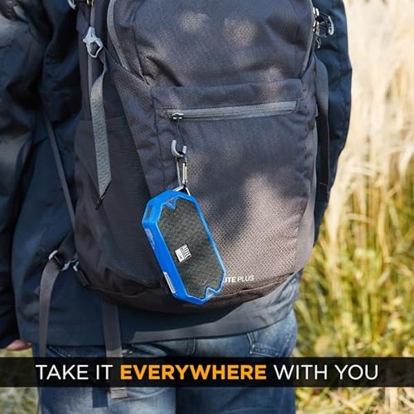 Altec Lansing - HydraMini Wireless Bluetooth Speaker, IP67 Waterproof USB C Rechargeable Battery with 6 Hours Playtime, Compact, Shockproof, Snowproof, Everything Proof (Royal Blue