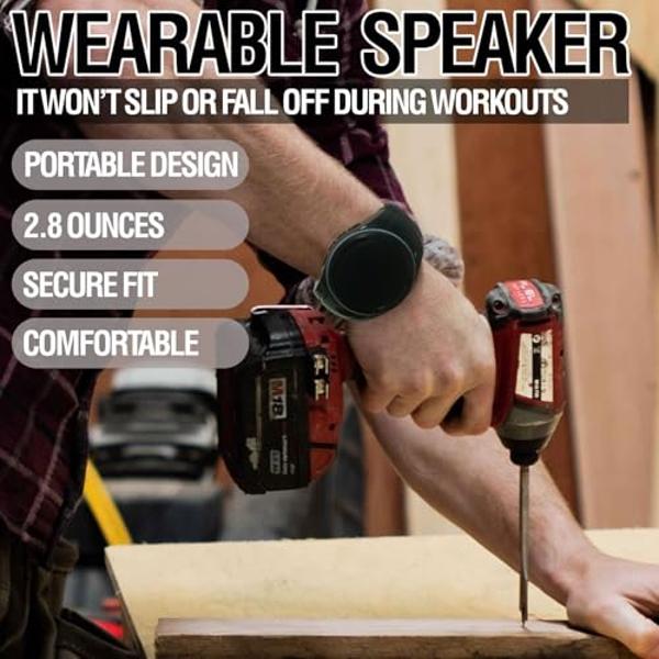 Frewico Wearable Portable Waterproof Bluetooth Speaker Watch X10 Clip Speaker MP3 Player Handsfree Clear Call Speakerphone,TWS,SD Card Slot,Selfie for Working, Running, Cycling(Red