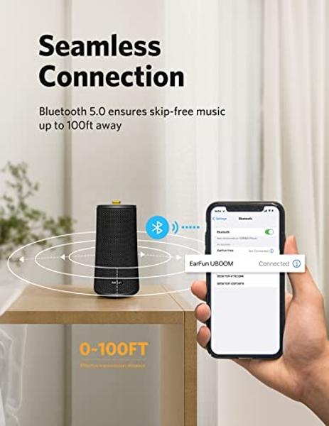 Retro Wooden Bluetooth Speaker, KONEX 40W Vintage Portable Wireless Speaker, Bluetooth 4.2 Heavy Bass Music Player, 20H Long Playtime, Outdoor Speaker for Home, Office, Party, Gift