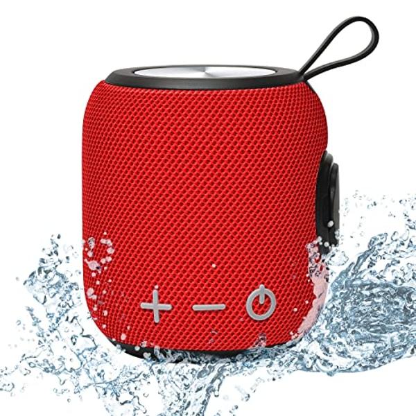 Sanag Portable Bluetooth Speaker Wireless Small Speaker Stereo Sound IP67 Waterproof for Outdoors Travel Home and Party Red