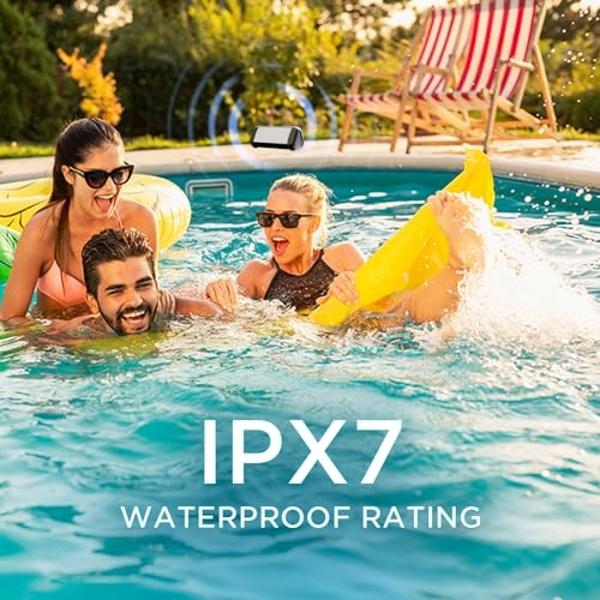 OontZ Ultra Portable Bluetooth Speaker 5.0 - IPX7 Waterproof, 14W Enhanced Sound, 20-Hr Battery, 100ft Wireless Range, Deep Bass and Clear Audio, Durable Shower Speaker for Pool or