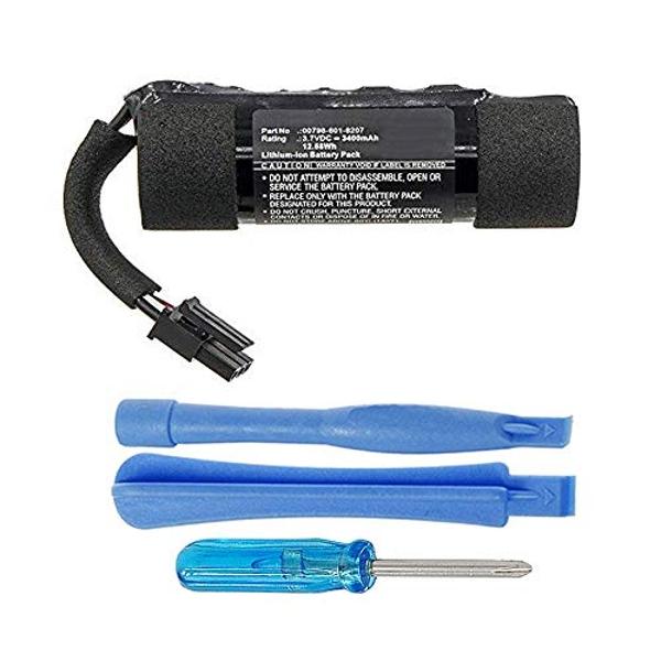 MPF Products 3400mAh Extended 00798-601-8207 Battery Replacement Compatible with Logitech Ultimate Ears UE Boom 2 Wireless Waterproof Bluetooth Speaker