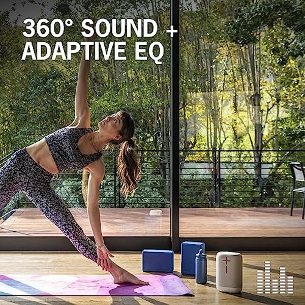 Ultimate Ears EPICBOOM, Portable Waterproof Bluetooth Speaker, Big Bass, 360-Degree Sound, Wireless Speakers, IP67, 17Hr Battery, USB C - White