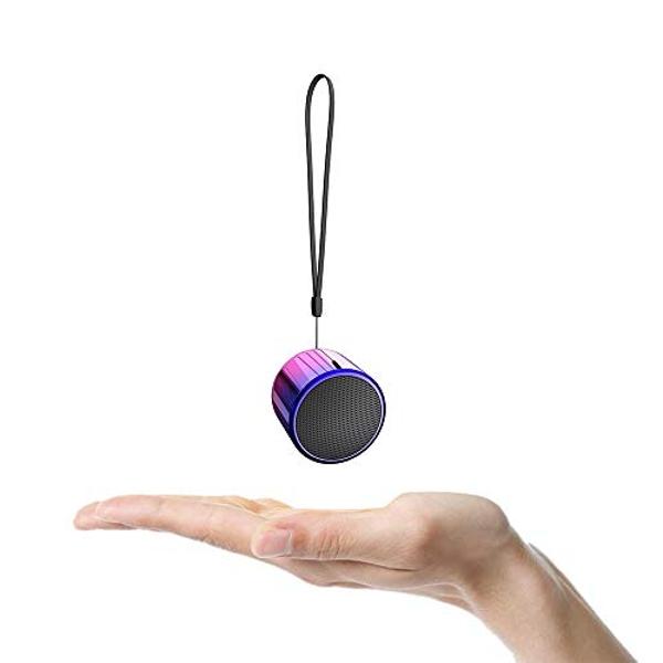 TWS Wireless Portable Mini Bluetooth Speakers with Big Sound, Wireless Stereo Pairing, Metal Enclosure, Minimalism Design, Nylon Lanyard for Echo Dot/Android/ipad/iPhone/Laptop