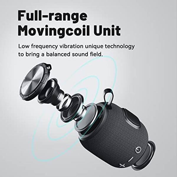 Sanag Portable Bluetooth Speaker Wireless Small Speaker Stereo Sound IP67 Waterproof for Outdoors Travel Home and Party Red