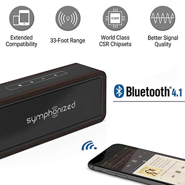 Symphonized Portable Bluetooth Speakers — Small Bluetooth Outdoor Speaker for Patio & Home, Out Door Loud Bluetooth Speakers, Bluetooth Wireless Loud with Bass, Bocinas Bluetooth, 