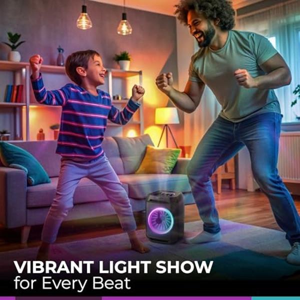 Philips Bluetooth Party Speaker, Dynamic Bass Boost, Bluetooth and Aux-in, Microphone Input, Wireless Pairing for Stereo Sound, Up to 7 Hours Battery, Built-in Carry Handle, USB-C 