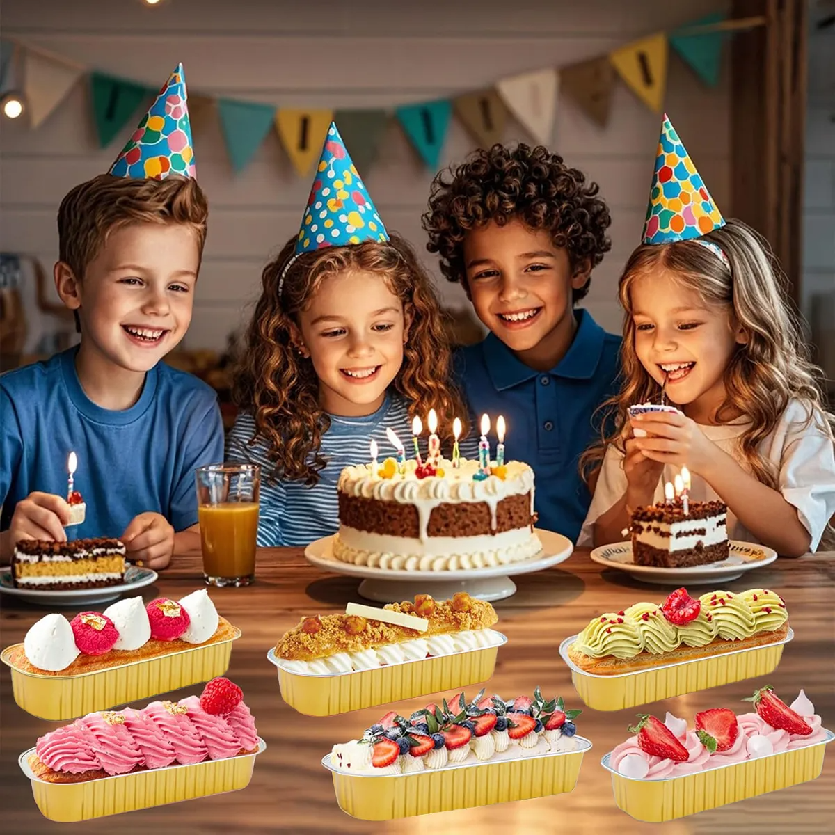 100 Molde Para Tarta Reposteria Aluminio Desechable Con Tapa