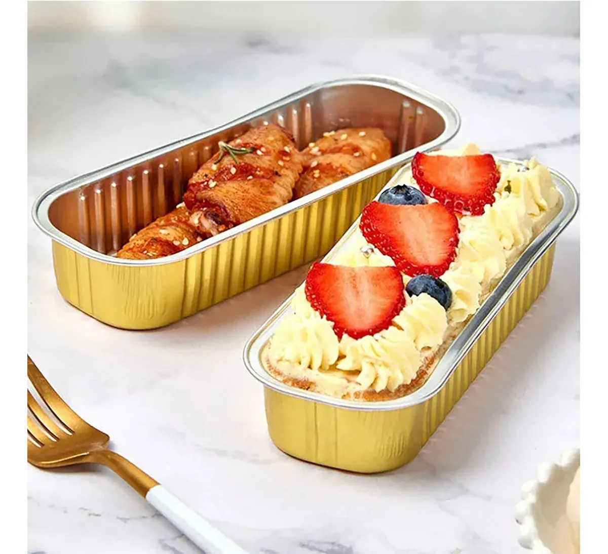 100 Molde Para Tarta Reposteria Aluminio Desechable Con Tapa