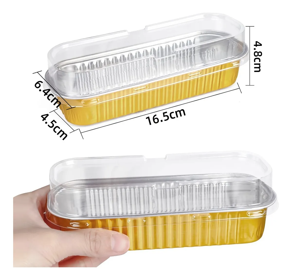 100 Molde Para Tarta Reposteria Aluminio Desechable Con Tapa