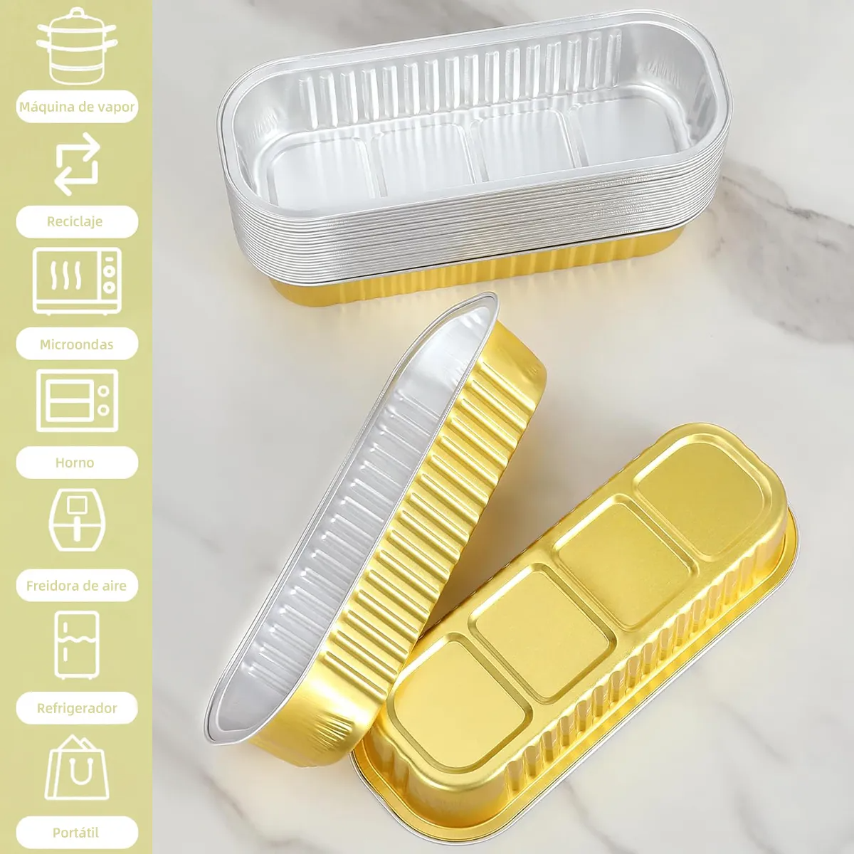 100 Molde Para Tarta Reposteria Aluminio Desechable Con Tapa